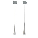 baratos Bricolage Relógios de Parede-2 p&amp;ccedil;s / lote cone pingente de luz downlight chrome alumnium led 5 w branco morno / branco fonte de luz led inclu&amp;iacute;do / led integrado / mini estilo para sala de jantar quarto