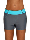 hesapli One-piece swimsuits-Kadın&amp;#39;s Temel Straplez Havuz Mor Fuşya Tanga Altlar Mayolar - Zıt Renkli XL XXL XXXL Havuz / Sexy