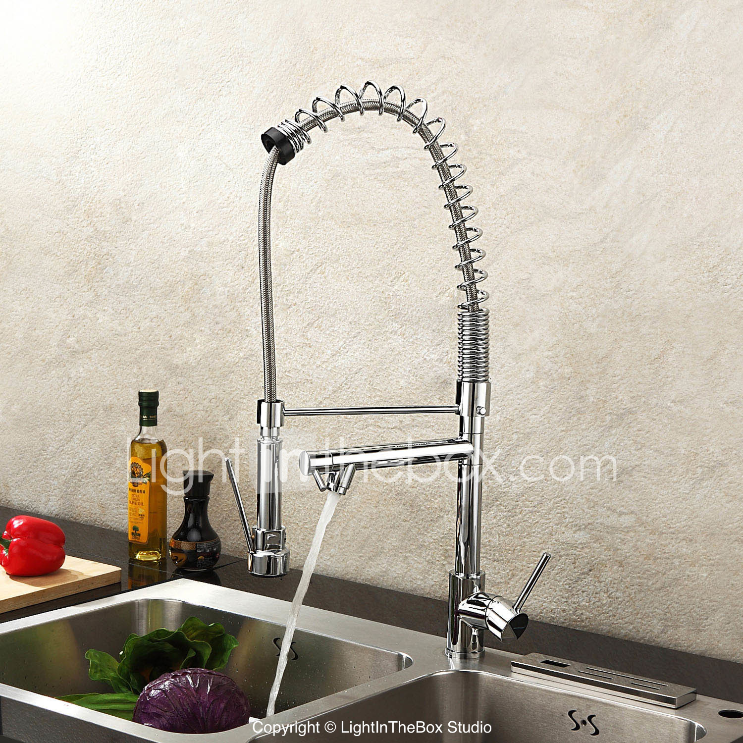 Kitchen Faucet One Hole Chrome Pot Filler Deck Mounted