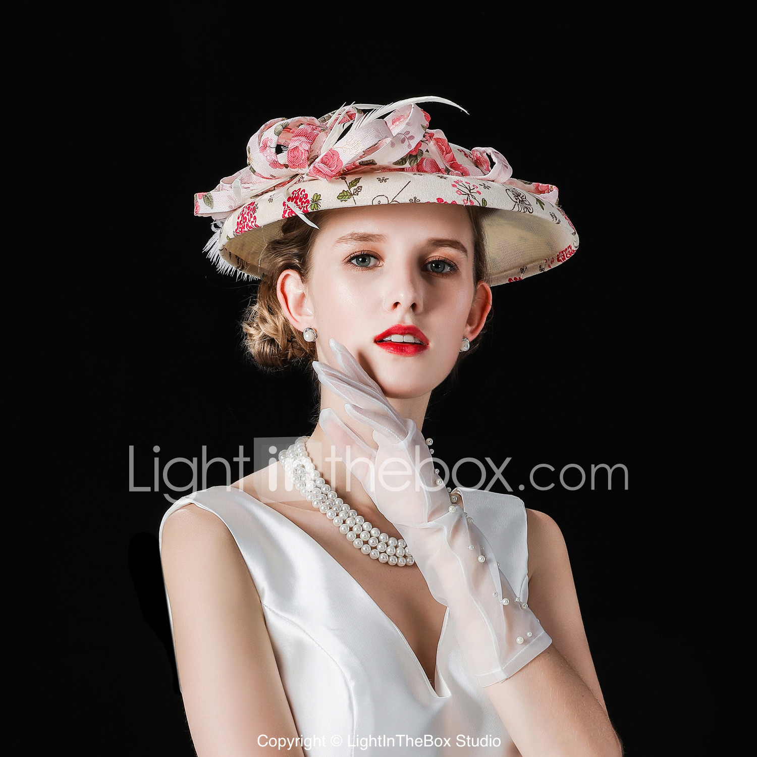 Flax Velvet Flocked Hats With Imitation Pearl Fl 1 Piece Flax Velvet Flocked Hats With Imitation Pearl Fl 1 Piece Wedding Party Evening Headpiece 07018067
