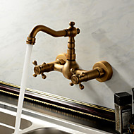 Sprinkle® Kitchen Faucets  ,  Antique / Traditional  with  Antique Brass Two Handles Two Holes  ,  Feature  for Waterfall