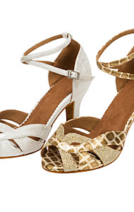 Sala Practice Donna Scarpe Da Ballo Con Tacco L268 - Cinturino A Brillantini Per Salsa E Latino
