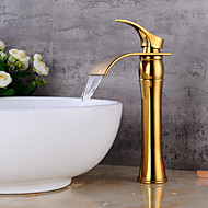 Gold Single Handle One Hole  ,  Feature  for Waterfall