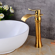 cheap Sprinkle® Faucets-Gold Single Handle One Hole  ,  Feature  for Waterfall