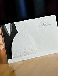Wedding Theme Envelopes Invitations Lightinthebox Side Fold Wedding Invitations 50 Invitation Cards Pearl Paper 6 ½