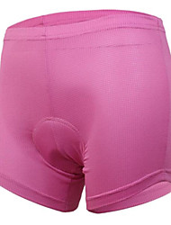 お買い得  -Arsuxeo 女性用 サイクリング用アンダーショーツ - ブラック ピンク 純色 バイク ショートパンツ 下着ショーツ パッド入りショーツ 高通気性 3Dパッド 速乾性 人間工学デザイン 冬 スポーツ ポリエステル クールマックス® シリコン 純色 マウンテンサイクリング ロードバイク 衣類 / 伸縮性あり