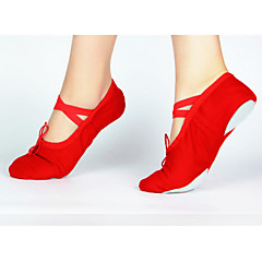 Women's Ballet Shoes Canvas Flat / Sneaker Lace-up Customized Heel Customizable Dance Shoes White / Red / Pink / Practice Women's Ballet Shoes Canvas Flat / Sneaker Lace-up Customized Heel Customizable Dance Shoes White / Red / Pink / Practice