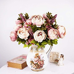Fleurs artificielles 1 Une succursale Style européen Pivoines Fleur de Table Fleurs artificielles 1 Une succursale Style européen Pivoines Fleur de Table