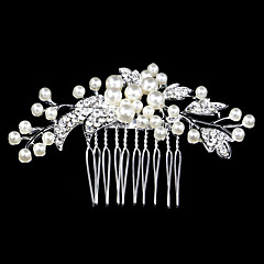 Perle Krystall Strass Legering Hårkamper 1 Bryllup Spesiell Leilighet Avslappet Hodeplagg Perle Krystall Strass Legering Hårkamper 1 Bryllup Spesiell Leilighet Avslappet Hodeplagg