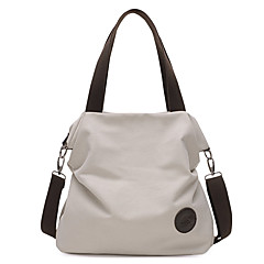 Women's Bags Canvas Tote Solid Colored Gray / Coffee / Blue Women's Bags Canvas Tote Solid Colored Gray / Coffee / Blue