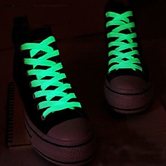 1pair esporte cadarço luminoso brilho na noite escura cor cadarço fluorescente esporte atlético laços de sapato plana 1pair esporte cadarço luminoso brilho na noite escura cor cadarço fluorescente esporte atlético laços de sapato plana