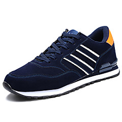 Homens Couro Ecológico Primavera / Outono Conforto Tênis Corrida Cinzento / Azul Homens Couro Ecológico Primavera / Outono Conforto Tênis Corrida Cinzento / Azul
