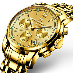 Men's Sport Watch Military Watch Wrist Watch Japanese Quartz 30 m Water Resistant / Water Proof Calendar / date / day Luminous Stainless Steel Band Analog Charm Luxury Casual Black / Silver / Gold - Men's Sport Watch Military Watch Wrist Watch Japanese Quartz 30 m Water Resistant / Water Proof Calendar / date / day Luminous Stainless Steel Band Analog Charm Luxury Casual Black / Silver / Gold -