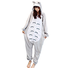 Kigurumi-pysjamas Totoro / Kat Onesie-pysjamas Kostume Flanellette Grå Cosplay Til Voksne Pysjamas med dyremotiv Tegnefilm Halloween Kigurumi-pysjamas Totoro / Kat Onesie-pysjamas Kostume Flanellette Grå Cosplay Til Voksne Pysjamas med dyremotiv Tegnefilm Halloween