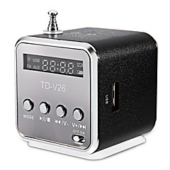 TD-v26 Styl MIni / Wyświetlanie czasu 3,5 mm AUX Głośnik zewnętrzny Srebrny / Szkarłatny / Jasny niebieski TD-v26 Styl MIni / Wyświetlanie czasu 3,5 mm AUX Głośnik zewnętrzny Srebrny / Szkarłatny / Jasny niebieski