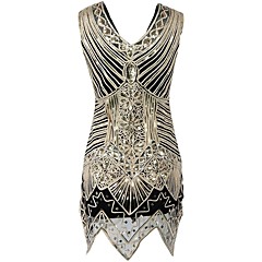 Gran Gatsby Vintage Años 20 Los locos años veinte Disfraz Mujer Vestidos Ropa de Fiesta Vestido Flapper Vestido Cóctel Dorado Cosecha Cosplay Lentejuela Fiesta Fiesta de baile Sin Mangas Hombro frío Gran Gatsby Vintage Años 20 Los locos años veinte Disfraz Mujer Vestidos Ropa de Fiesta Vestido Flapper Vestido Cóctel Dorado Cosecha Cosplay Lentejuela Fiesta Fiesta de baile Sin Mangas Hombro frío