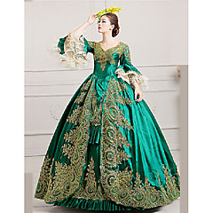 Marie Antoinette Rokokó 18. század Jelmez Női Ruhák Jelmez Bulikra Álarcosbál Báli fazon Zöld Régies (Vintage) Cosplay Csipke Szatén Parti Diákbál Költő Földig érő Báli ruha Extra méret Testreszabott Marie Antoinette Rokokó 18. század Jelmez Női Ruhák Jelmez Bulikra Álarcosbál Báli fazon Zöld Régies (Vintage) Cosplay Csipke Szatén Parti Diákbál Költő Földig érő Báli ruha Extra méret Testreszabott
