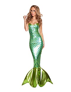girls female mermaid tail dress cosplay costumes party mermaid tail fairytale festivalholiday halloween costumes - Green Halloween Dress girls female mermaid tail dress cosplay costumes party mermaid tail fairytale festivalholiday halloween costumes - Green Halloween Dress