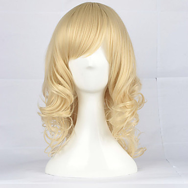 Platinum Blonde 43cm Medium Curly Classic Lolita Wig 730393 2018 – $19.99