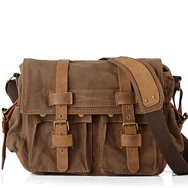 Unisex Bags Other Leather Type / Canvas Satchel for Casual Brown ...