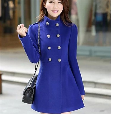 Women's Stand Slim Waist Trench Coat 1765827 2018 – $15.74