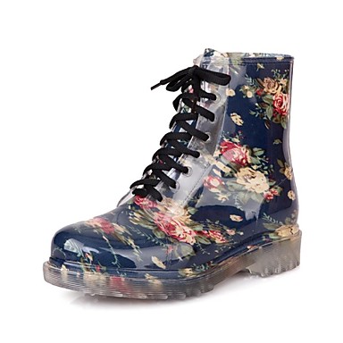 flat heel rain boots