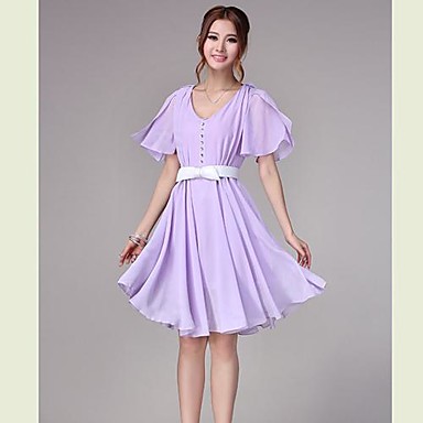 Women's Lavender Chiffon Dresses 2758995 2017 – $65.43