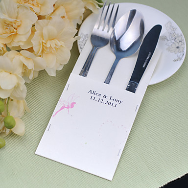 Serving Sets Wedding Cake Knife Personalized Supplies Bags Set Of 10