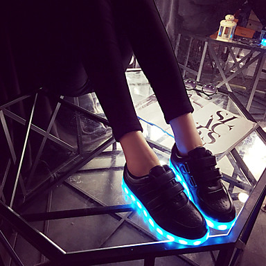 Women's / Boys' / Girls' Shoes Leatherette Spring / Summer / Fall Light Up Shoes Sneakers Magic Tape / LED for White / Silver / Gold Women's / Boys' / Girls' Shoes Leatherette Spring / Summer / Fall Light Up Shoes Sneakers Magic Tape / LED for White / Silver / Gold