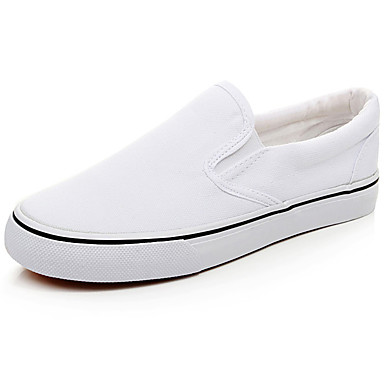 Men's Shoes Canvas Spring / Summer Comfort Loafers & Slip-Ons White Men's Shoes Canvas Spring / Summer Comfort Loafers & Slip-Ons White