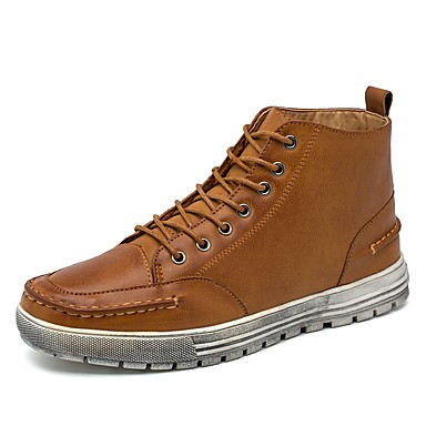 Men's Shoes Leather / PU Fall / Winter Comfort / Bootie Sneakers Booties / Ankle Boots Black / Brown Men's Shoes Leather / PU Fall / Winter Comfort / Bootie Sneakers Booties / Ankle Boots Black / Brown