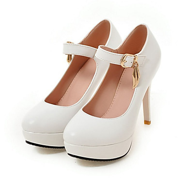 mujer zapatos pu primavera otoño confort innovador tacones tacón