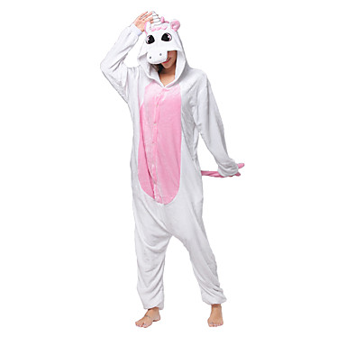Kigurumi Pajamas Unicorn Onesie Pajamas Costume Coral fleece Pink ...