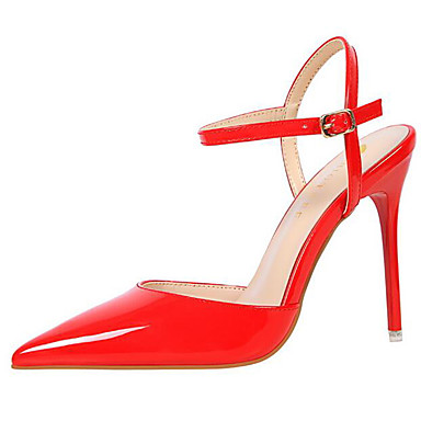 Women's Shoes Patent Leather Summer / Fall Gladiator / Basic Pump Heels Pointed Toe Silver / Red / Almond / Party & Evening / Dress / Party & Evening Women's Shoes Patent Leather Summer / Fall Gladiator / Basic Pump Heels Pointed Toe Silver / Red / Almond / Party & Evening / Dress / Party & Evening