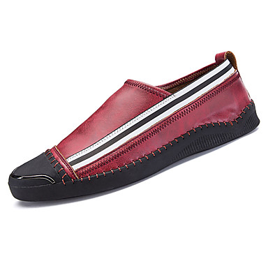 Shoes PU Spring Fall Comfort Loafers & Slip-Ons for Outdoor Black Gray Red Shoes PU Spring Fall Comfort Loafers & Slip-Ons for Outdoor Black Gray Red