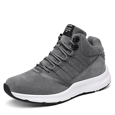 Men's Shoes Leather / Suede / Tulle Fall / Winter Comfort / Light Soles / Fluff Lining Athletic Shoes Running Shoes Black / Gray / Brown Men's Shoes Leather / Suede / Tulle Fall / Winter Comfort / Light Soles / Fluff Lining Athletic Shoes Running Shoes Black / Gray / Brown
