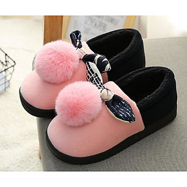 Women's Shoes Flocking Spring / Fall Comfort Slippers & Flip-Flops Low Heel Gray / Peach / Pink Women's Shoes Flocking Spring / Fall Comfort Slippers & Flip-Flops Low Heel Gray / Peach / Pink