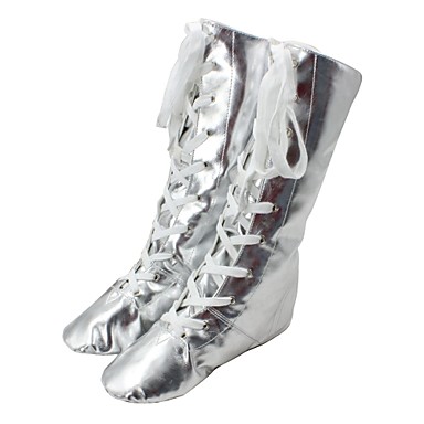 Men's Jazz Shoes Leatherette Flat Flat Heel Customizable Dance Shoes Gold / Silver / Indoor Men's Jazz Shoes Leatherette Flat Flat Heel Customizable Dance Shoes Gold / Silver / Indoor