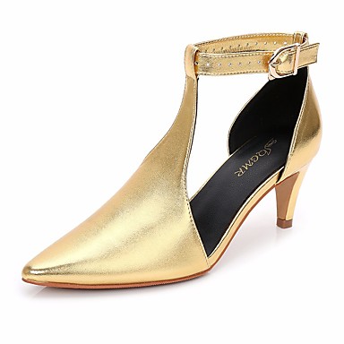 Women's Shoes Synthetic Microfiber PU Spring / Fall Comfort Heels Stiletto Heel Gold Women's Shoes Synthetic Microfiber PU Spring / Fall Comfort Heels Stiletto Heel Gold