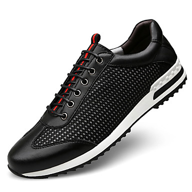 Men's Shoes Nappa Leather / Mesh / Cowhide Spring / Summer Comfort Athletic Shoes Running Shoes / Hiking Shoes / Cycling Shoes Black / Walking Shoes Men's Shoes Nappa Leather / Mesh / Cowhide Spring / Summer Comfort Athletic Shoes Running Shoes / Hiking Shoes / Cycling Shoes Black / Walking Shoes