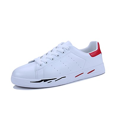 Men's Shoes PU Summer Comfort Sneakers White / Red / Black / White Men's Shoes PU Summer Comfort Sneakers White / Red / Black / White