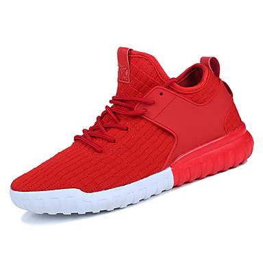 Men's Shoes Tulle Summer Comfort Athletic Shoes Running Shoes White / Black / Red Men's Shoes Tulle Summer Comfort Athletic Shoes Running Shoes White / Black / Red