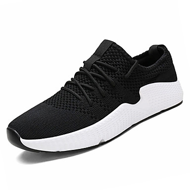 Men's Shoes Tulle Spring / Fall Comfort Sneakers Black / Red / Black / White Men's Shoes Tulle Spring / Fall Comfort Sneakers Black / Red / Black / White