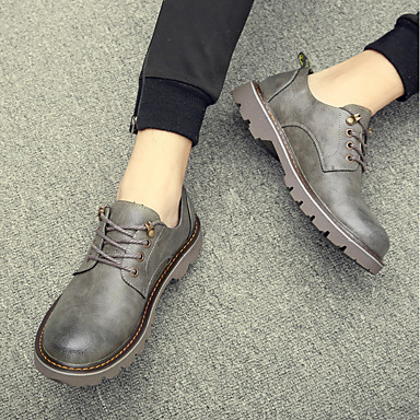 Men's Shoes PU(Polyurethane) Spring Comfort Oxfords Gray / Yellow / Brown Men's Shoes PU(Polyurethane) Spring Comfort Oxfords Gray / Yellow / Brown