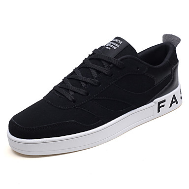Men's Shoes PU Fall Comfort Sneakers Black / Gray / Black / White Men's Shoes PU Fall Comfort Sneakers Black / Gray / Black / White