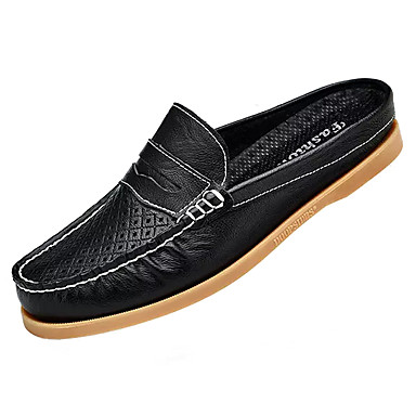 Men's Shoes PU(Polyurethane) Summer Light Soles Clogs & Mules Black / Light Brown / Dark Brown Men's Shoes PU(Polyurethane) Summer Light Soles Clogs & Mules Black / Light Brown / Dark Brown