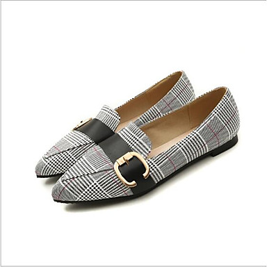 Women's Shoes PU(Polyurethane) Summer Comfort Loafers & Slip-Ons Flat Heel Black / Gray Women's Shoes PU(Polyurethane) Summer Comfort Loafers & Slip-Ons Flat Heel Black / Gray