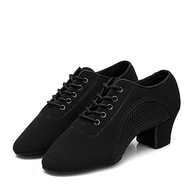 Women's Modern Shoes Oxford Heel Cuban Heel Customizable Dance Shoes Black Women's Modern Shoes Oxford Heel Cuban Heel Customizable Dance Shoes Black