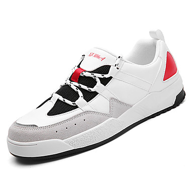 Men's Shoes PU(Polyurethane) Summer Comfort Sneakers White / Black Men's Shoes PU(Polyurethane) Summer Comfort Sneakers White / Black