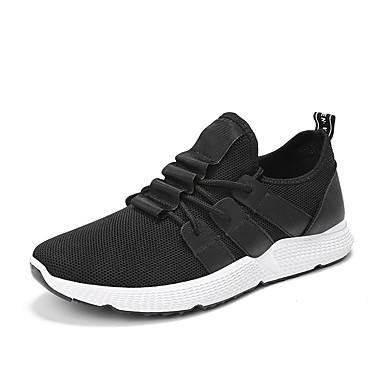 Men's Shoes PU(Polyurethane) / Elastic Fabric Summer Comfort Athletic Shoes Walking Shoes Black / Red Men's Shoes PU(Polyurethane) / Elastic Fabric Summer Comfort Athletic Shoes Walking Shoes Black / Red